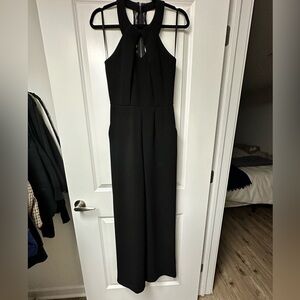 BCBGeneration Jumpsuit Women's lace Black Wide Leg Halter Neck and pockets!!